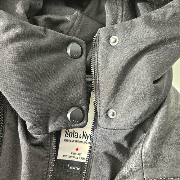 Soia & Kyo leather jacket, Black, Size XXS - Picture 5 of 10